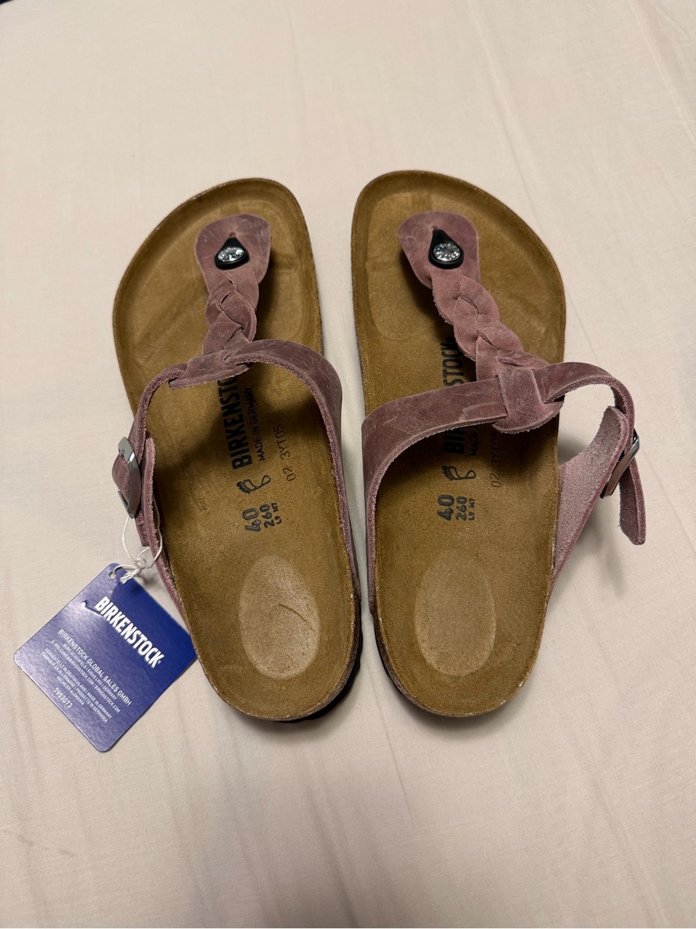 Birkenstock Women’s Lavender Suede Thong Sandals